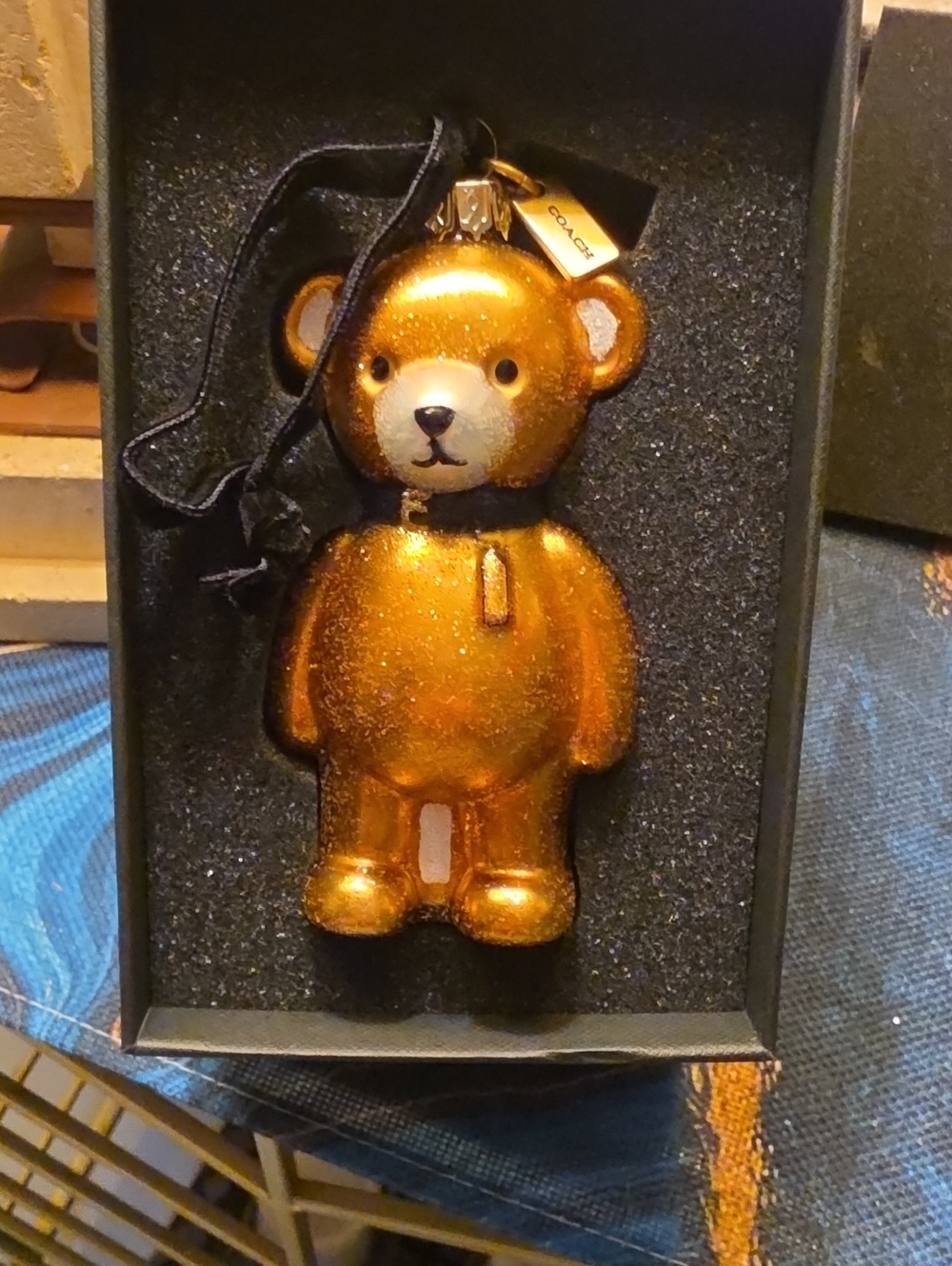 Coach Teddy Bear Ornament